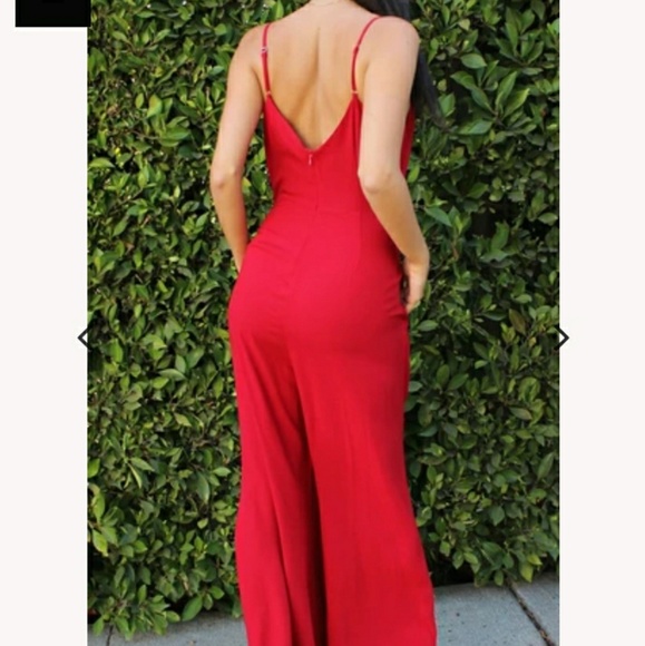 Free People red jumpsuit s S - Picture 6 of 9